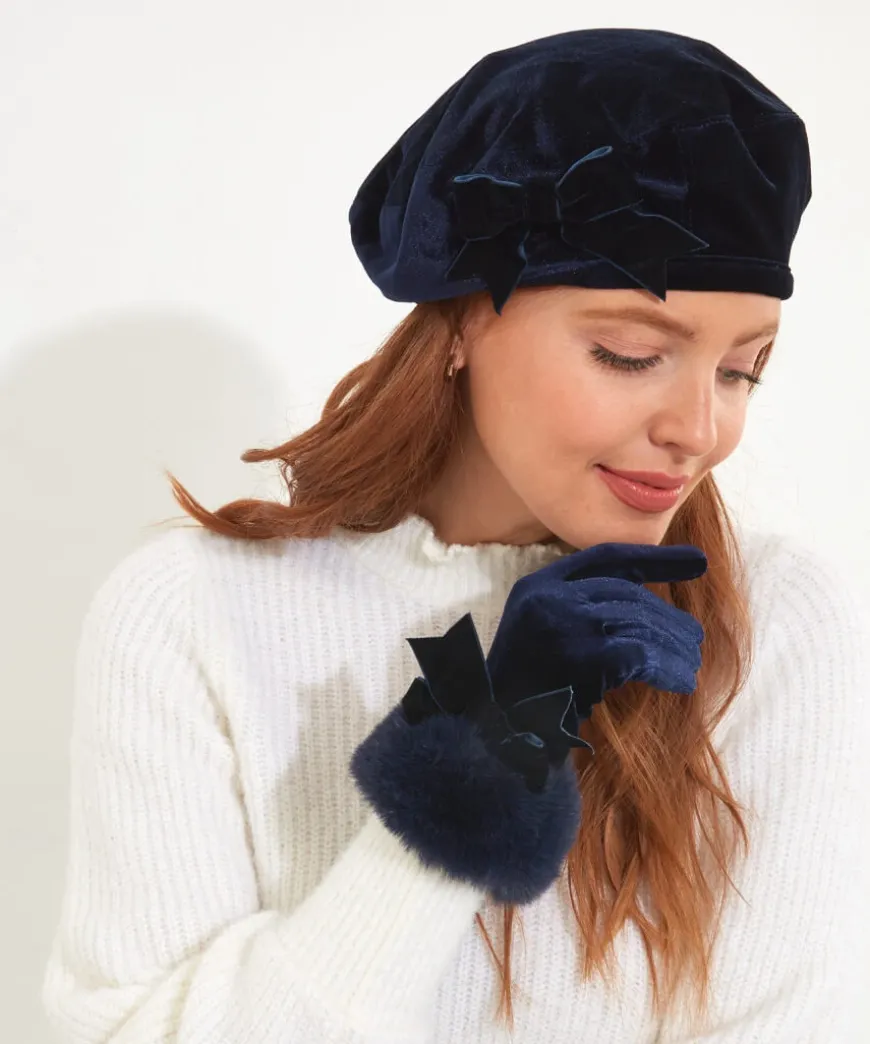 After Dark Faux Fur Trim Gloves
