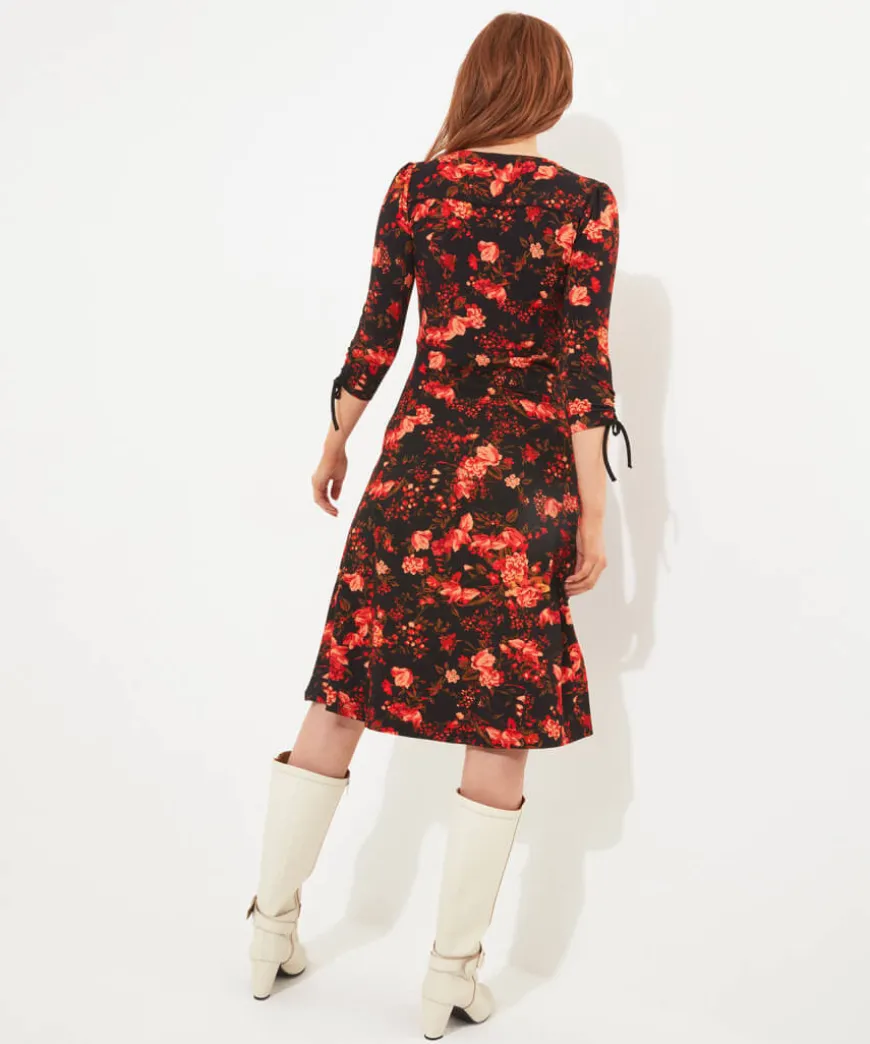 Autumn Blooms Jersey Dress