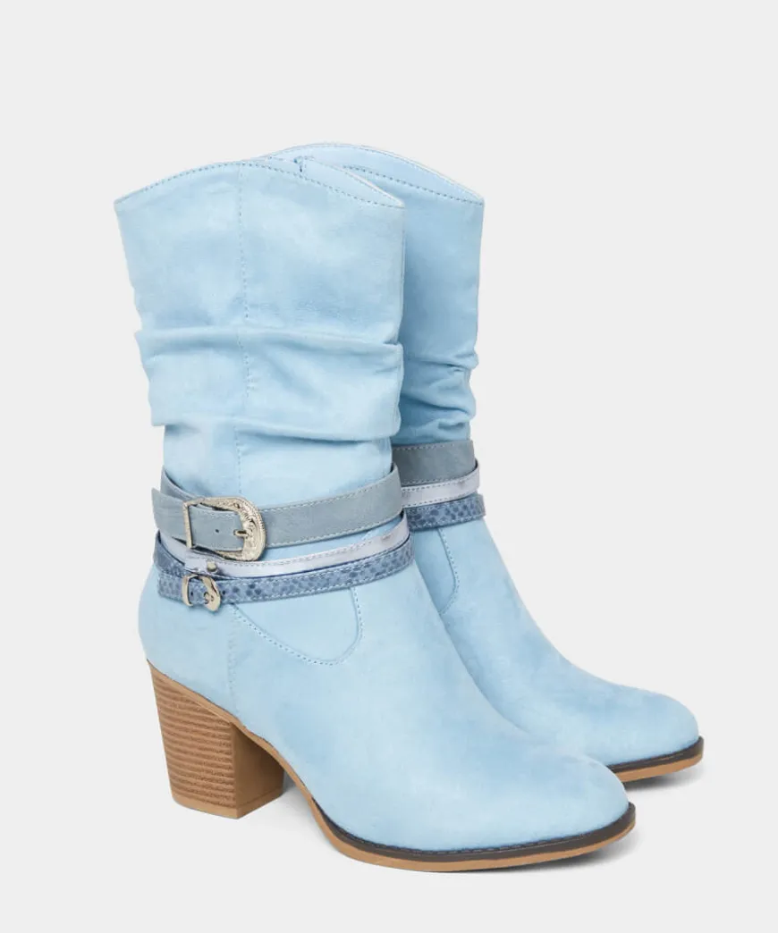 Bayou Blue Slouchy Boots