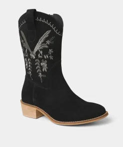 Belvedere Embroidered Suede Boots