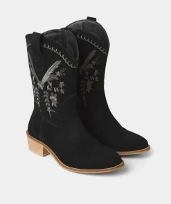 Belvedere Embroidered Suede Boots