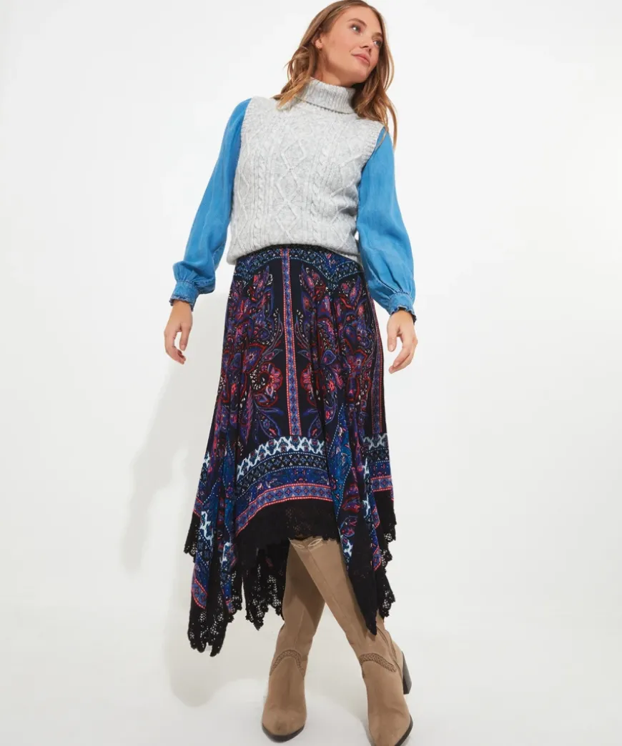 Boho Babe Hanky Hem Skirt
