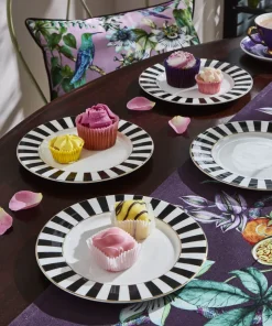 Bombay Duck Sophisticated Stripe Tea Plates