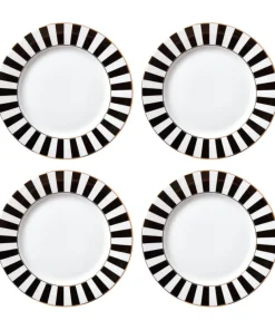 Bombay Duck Sophisticated Stripe Tea Plates