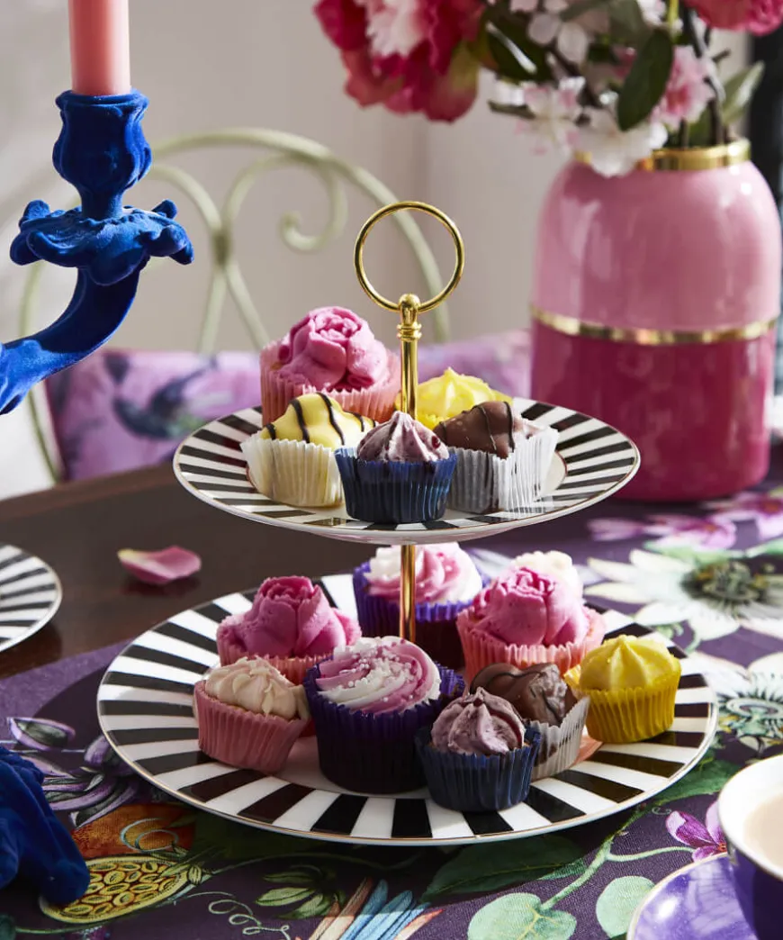 Bombay Duck Sophisticated Stripe Cake Stand
