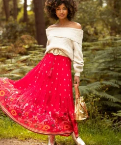 Border Print Skirt