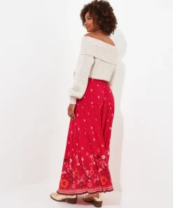 Border Print Skirt