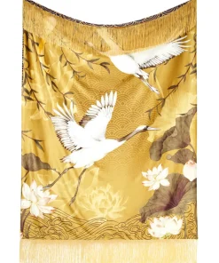 Candescent Cranes Reversible Throw