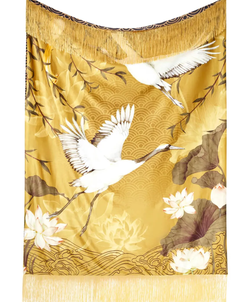 Candescent Cranes Reversible Throw