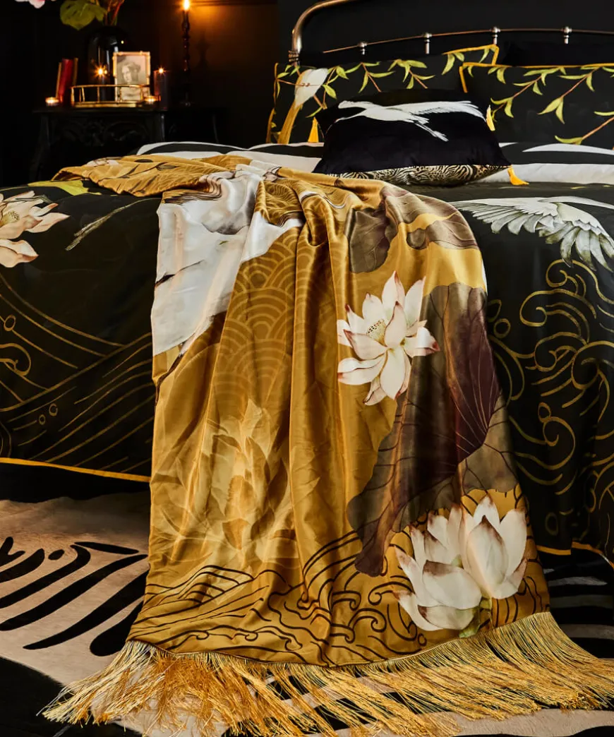 Candescent Cranes Reversible Throw