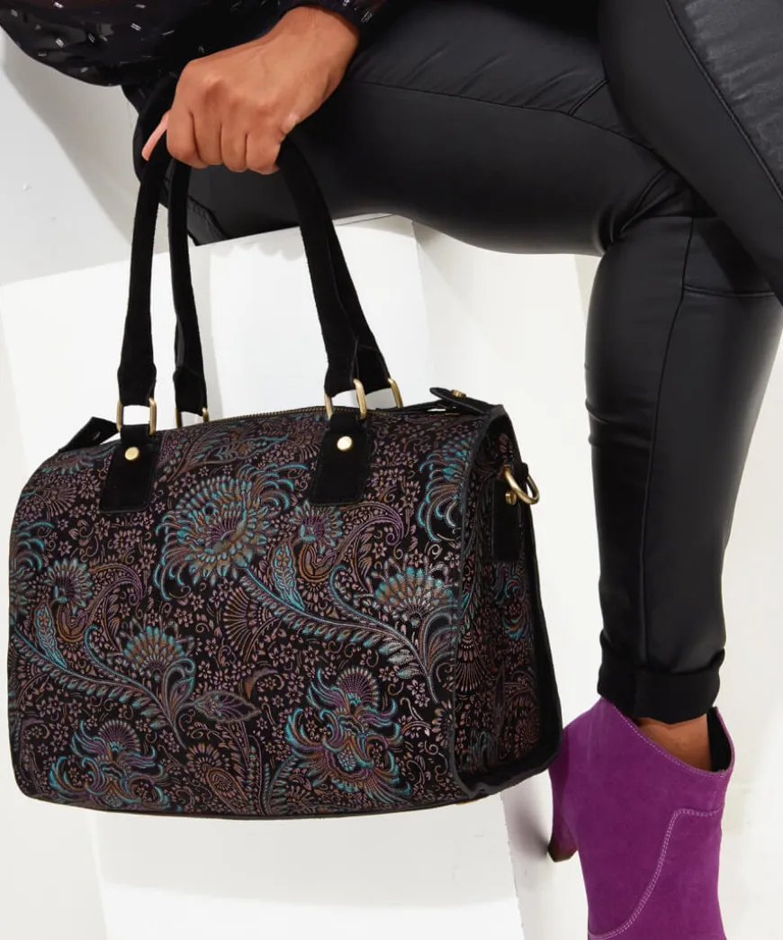 Carmen Print Suede Weekender Bag