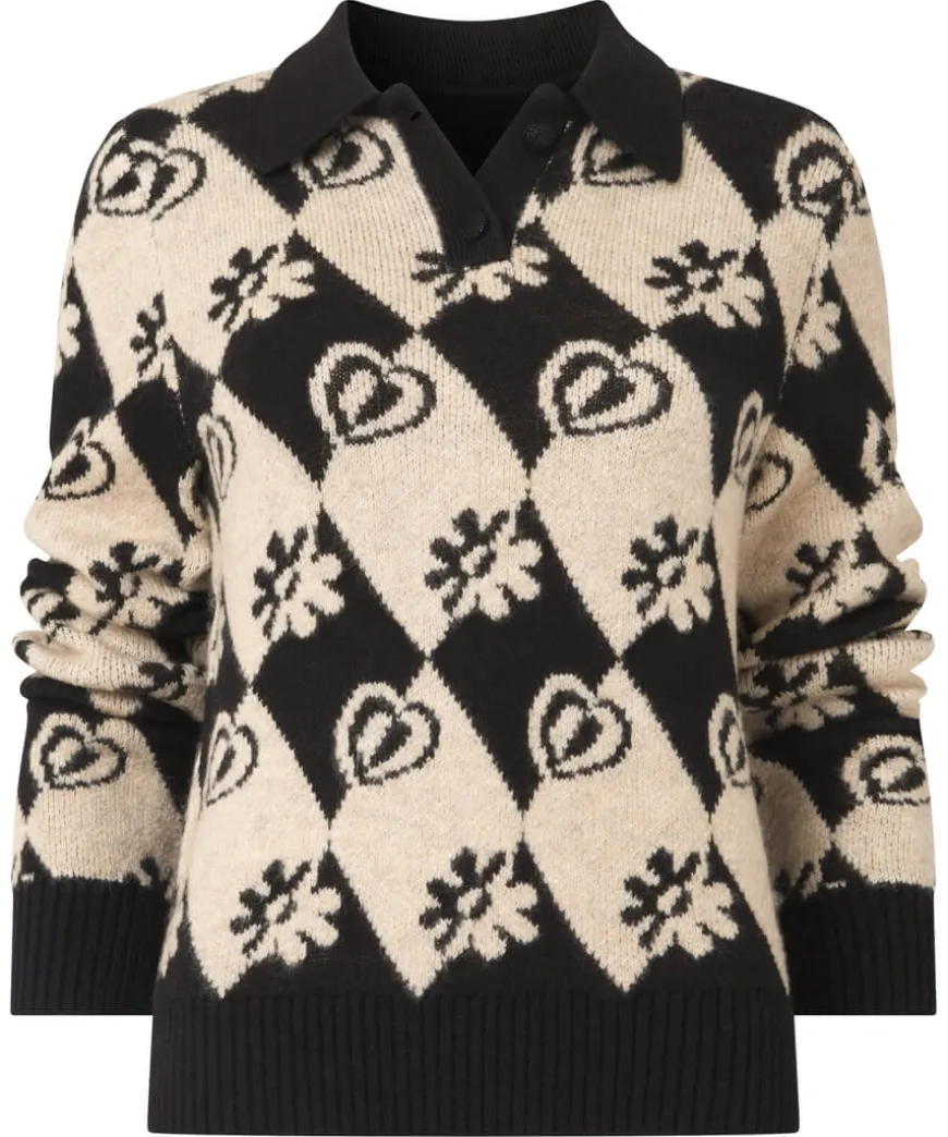 Check Mate Collared Jumper