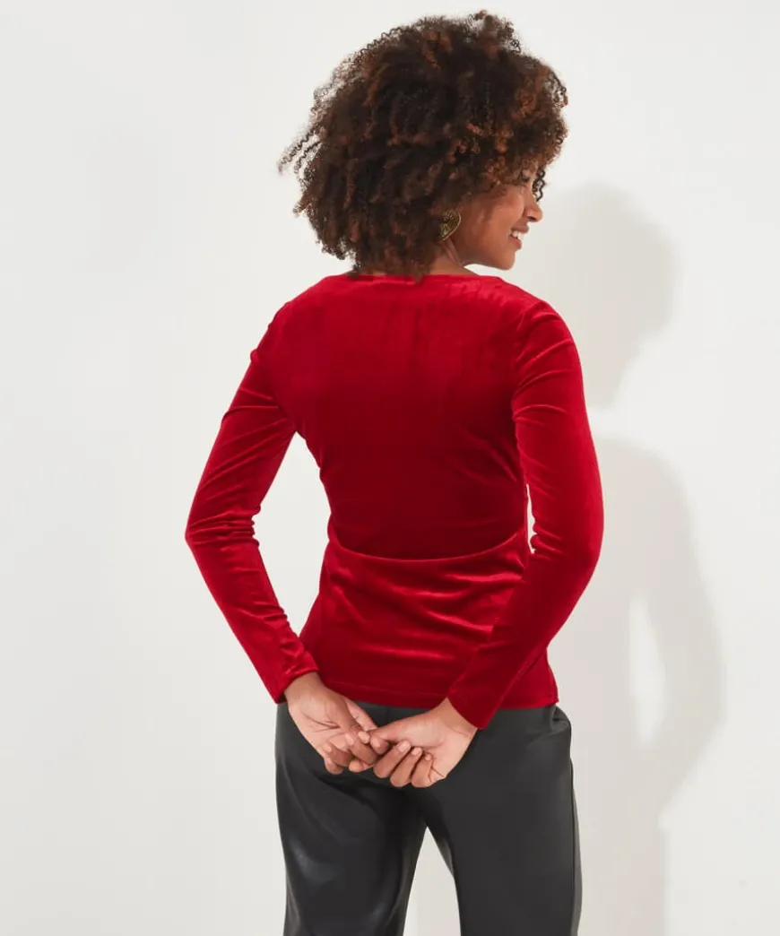 Christa Velour Top