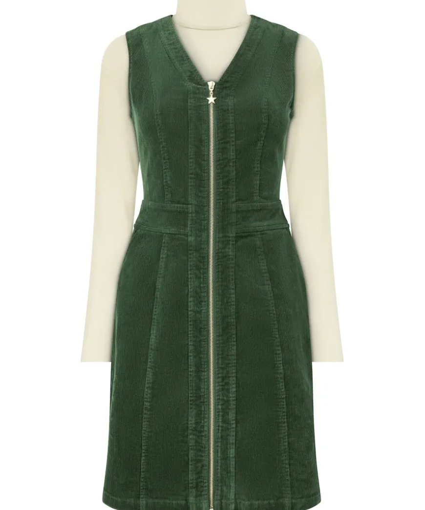 Confident Cord Pinafore Dress