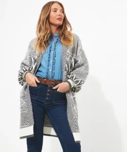 Dazzling Geo Balloon Sleeve Cardigan