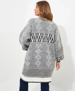 Dazzling Geo Balloon Sleeve Cardigan