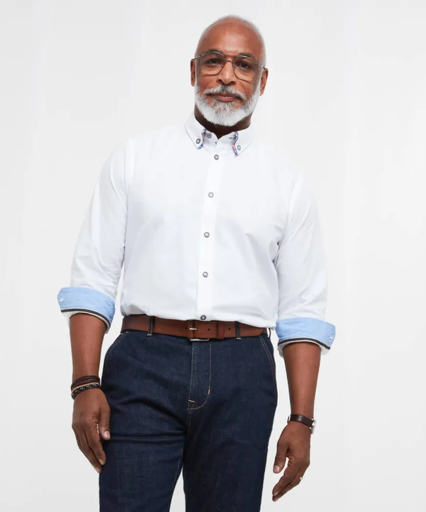 Delightful Double Collar Shirt