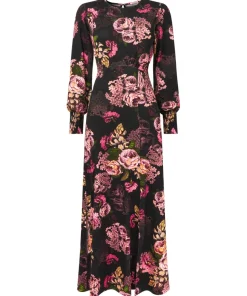 Dramatic Florals Jersey Dress