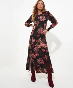 Dramatic Florals Jersey Dress