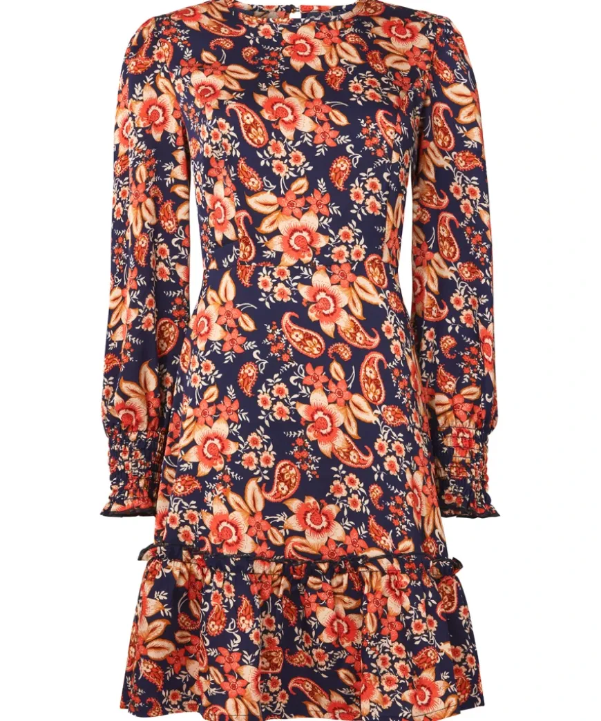 Elle Printed Satin Dress