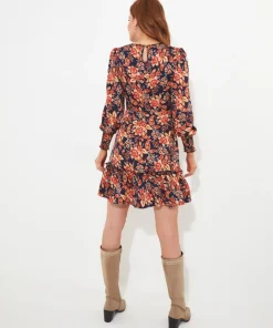 Elle Printed Satin Dress