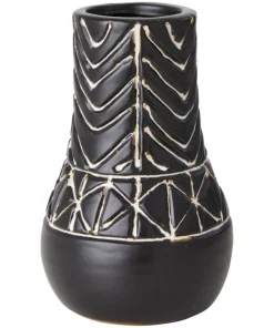 Endless Mono Coloured Etched Pattern Vase
