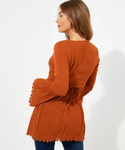Ever So Pretty Embroidered Tunic Top