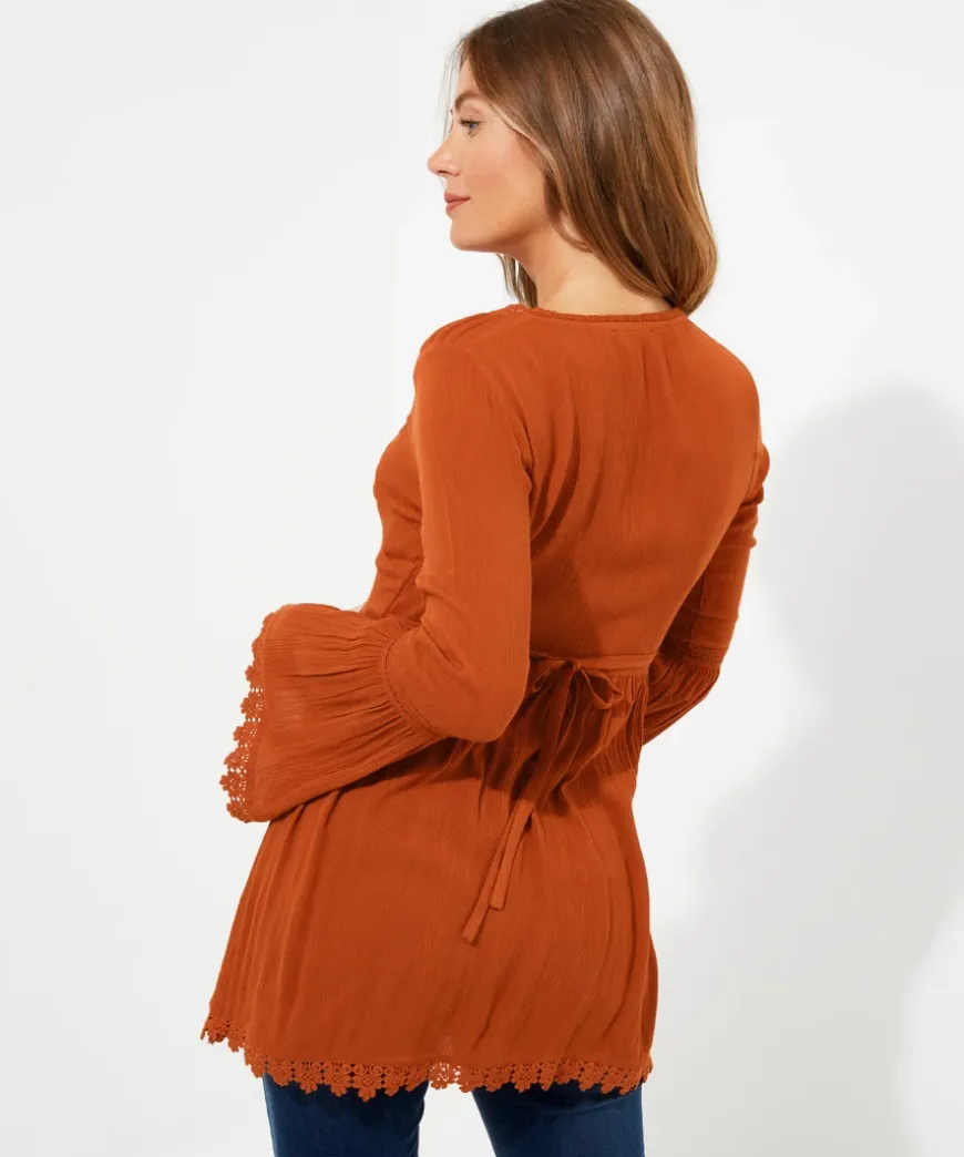 Ever So Pretty Embroidered Tunic Top