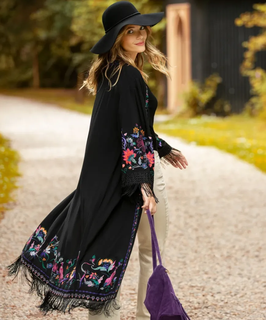 Exquisite Embroidered Kimono