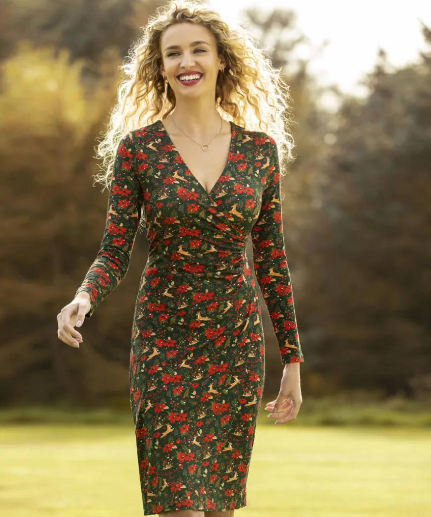 Fabulously Festive Wrap Dress