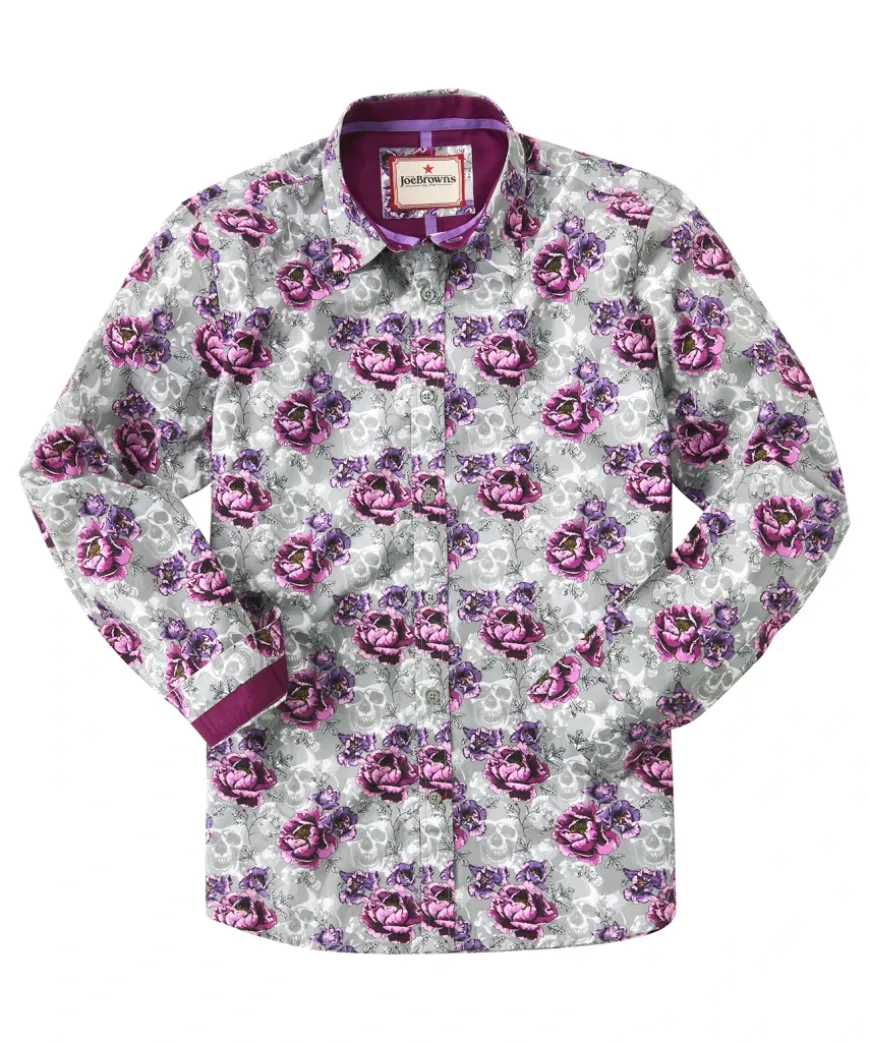 Faded Floral Skull Shirt