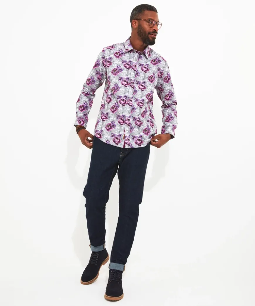 Faded Floral Skull Shirt
