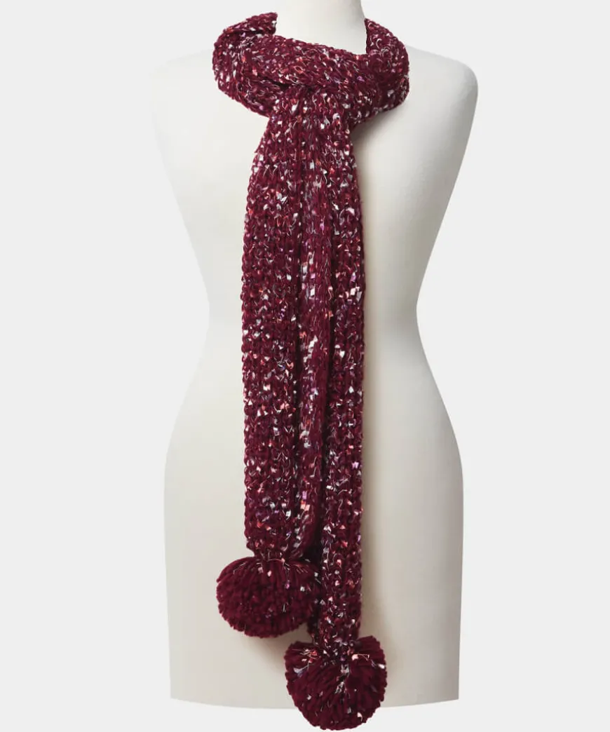 Fantasia Tape Yarn Bobble Scarf