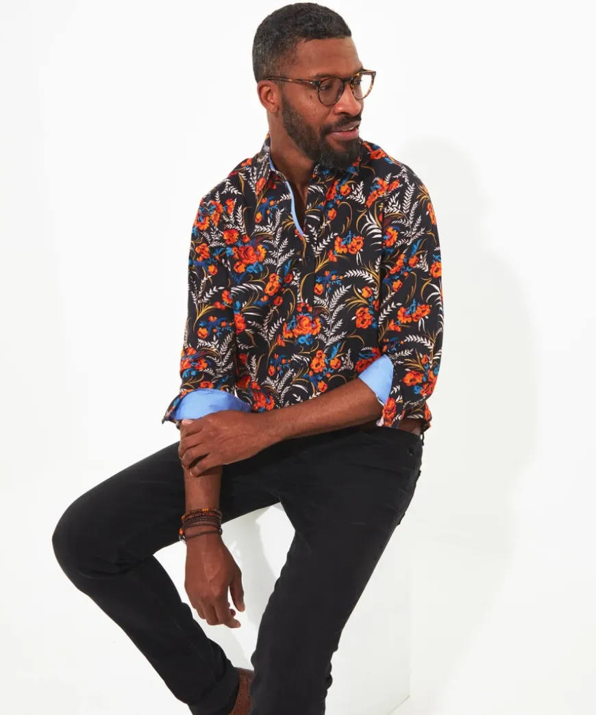 Fiery Fun Floral Shirt