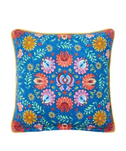 Folk Fox Crewel Work Cushion
