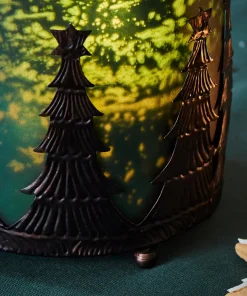 Forest Green Candle Holder