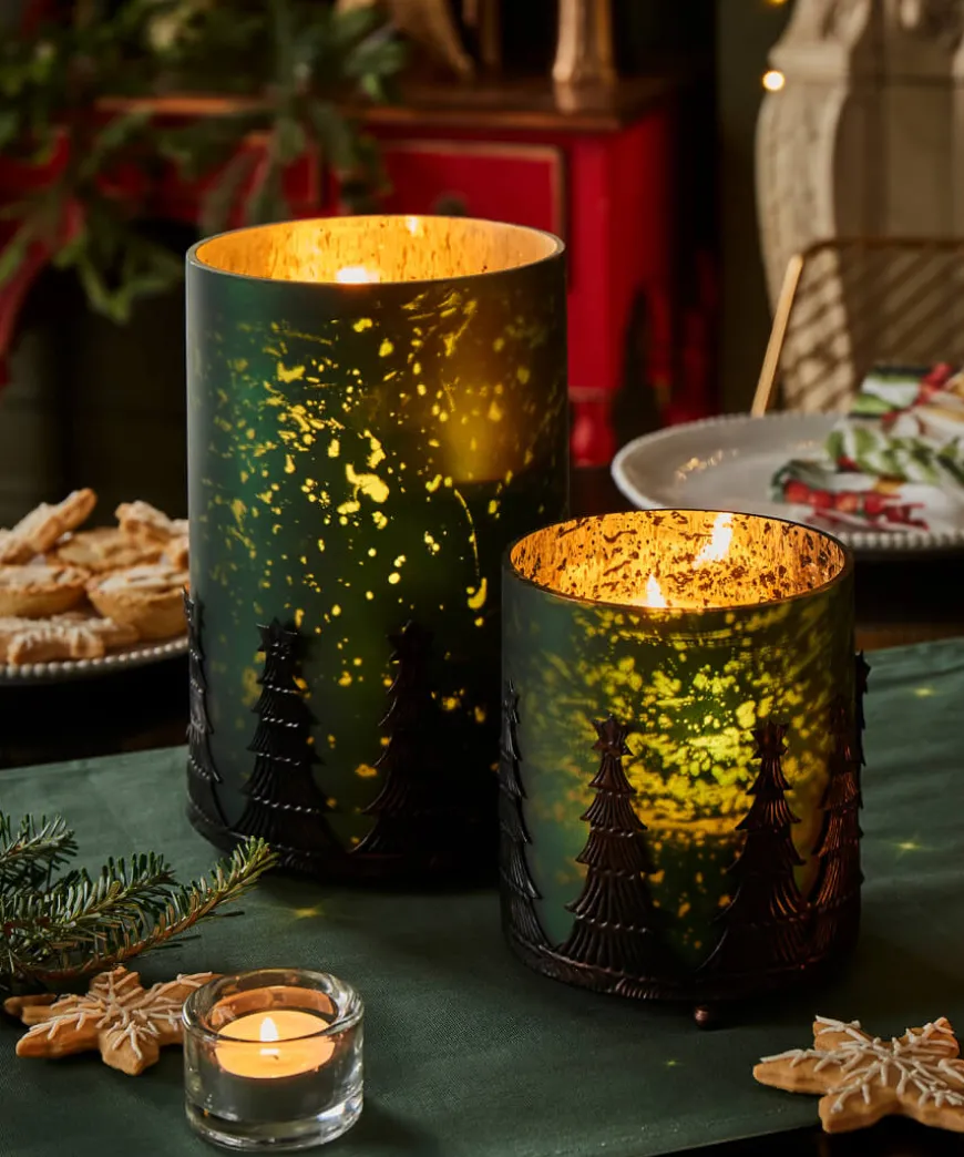Forest Green Candle Holder