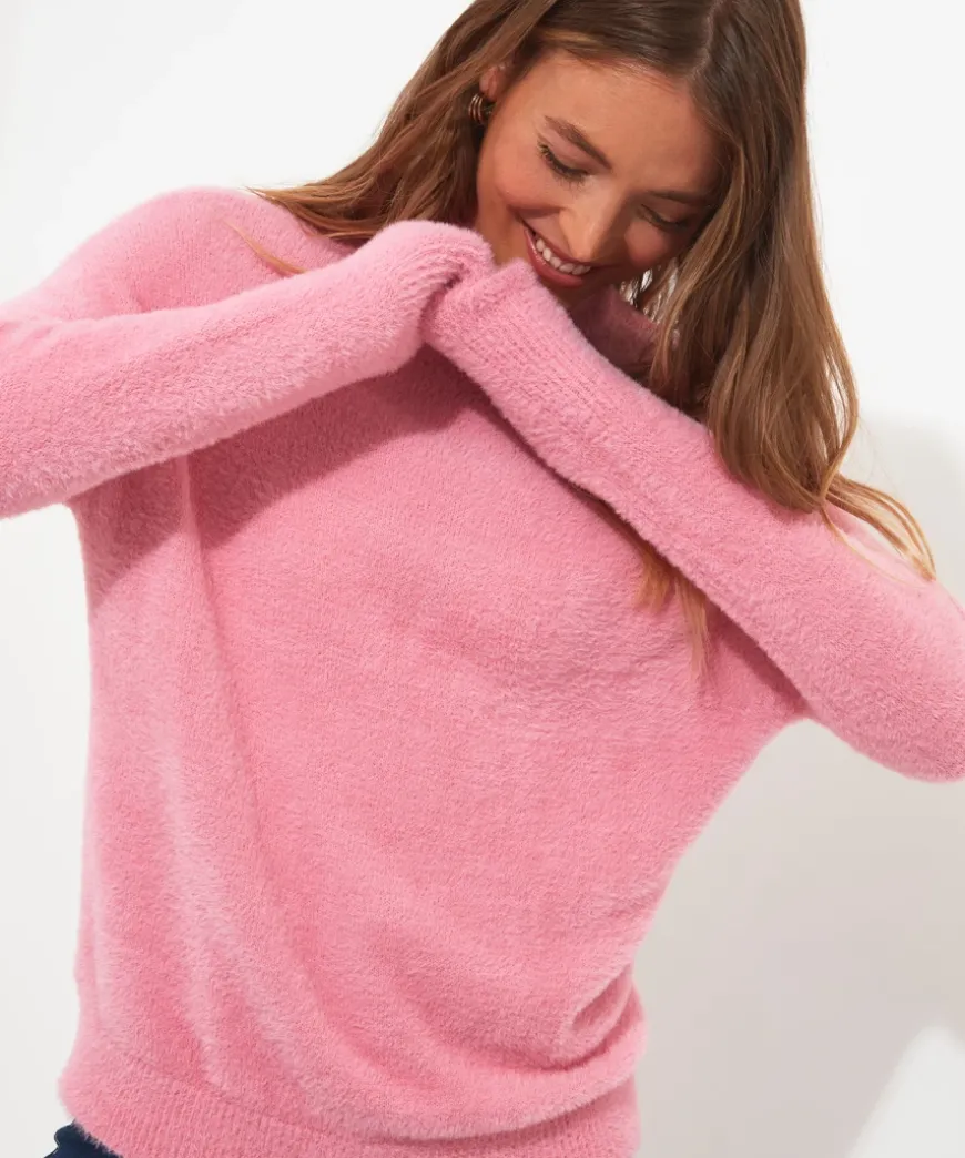Fun And Fluffy High Neck Jumper