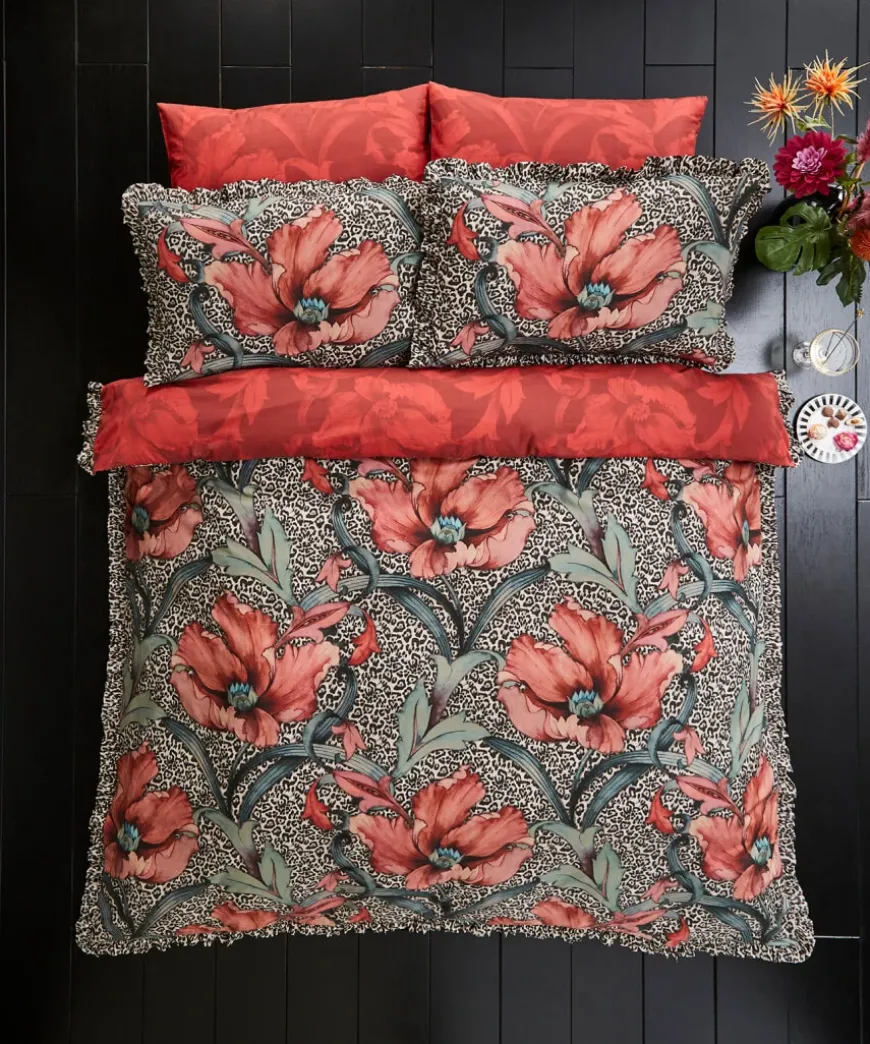Funky Floral Leopard Reversible Bed Set