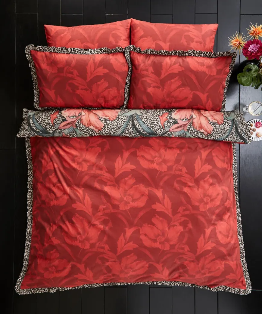Funky Floral Leopard Reversible Bed Set