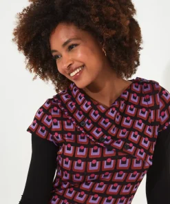 Funky Jacquard Layered Top