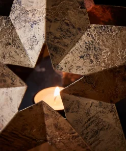 Gold Star Tea Light Holder