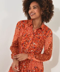 Golden Sunset Tunic Dress