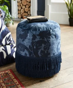 Heritage Fringed Velvet Footstool