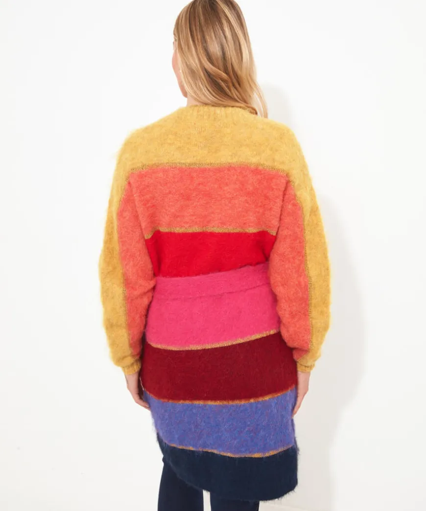 Ibiza Multicolour Stripe Cardigan