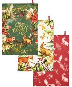 Jolly Forest Christmas Teatowels