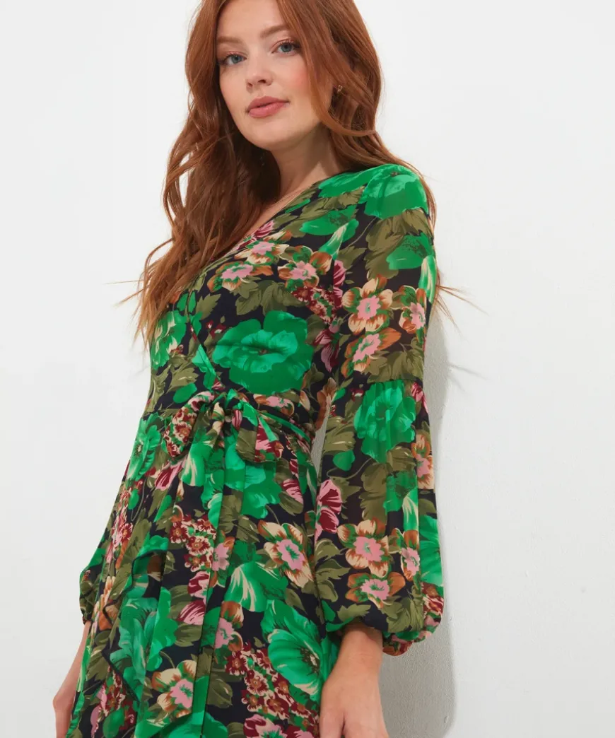 Lily Printed Wrap Dress