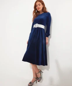 Loretta Velour Dress