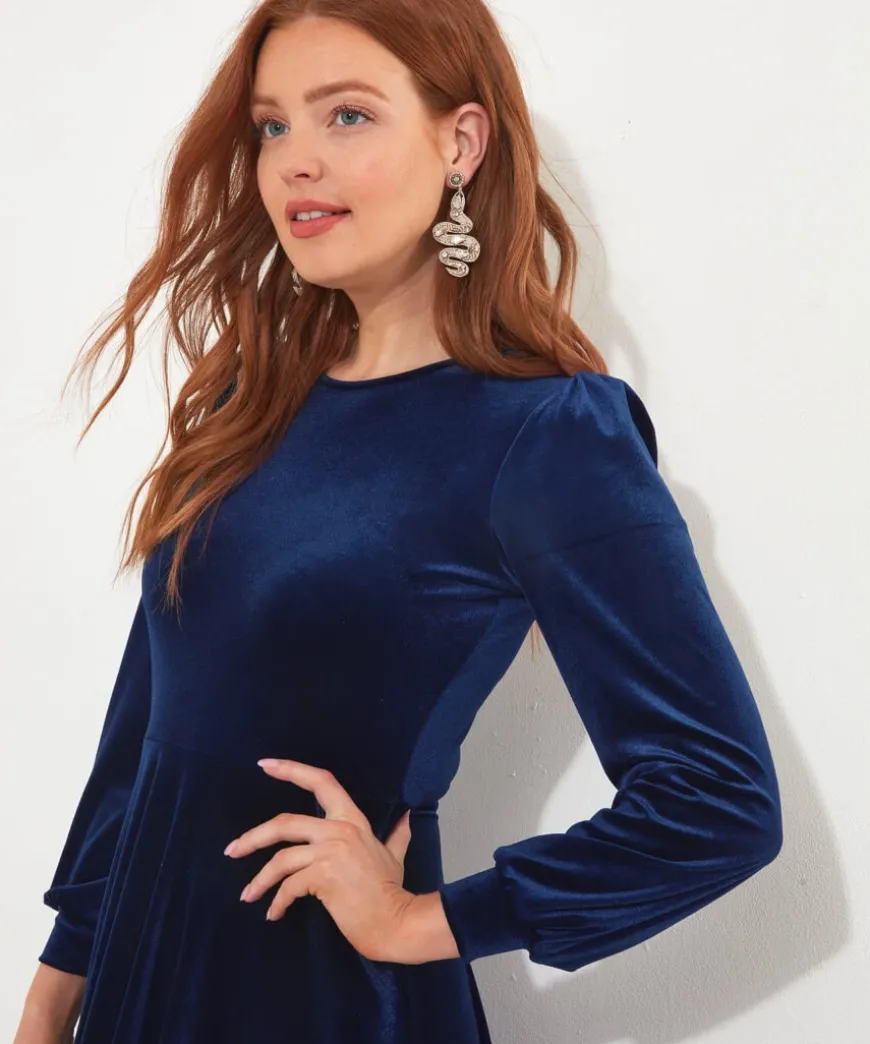 Loretta Velour Dress