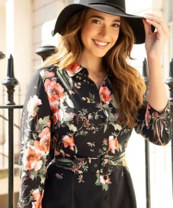 Louisa Border Print Dress